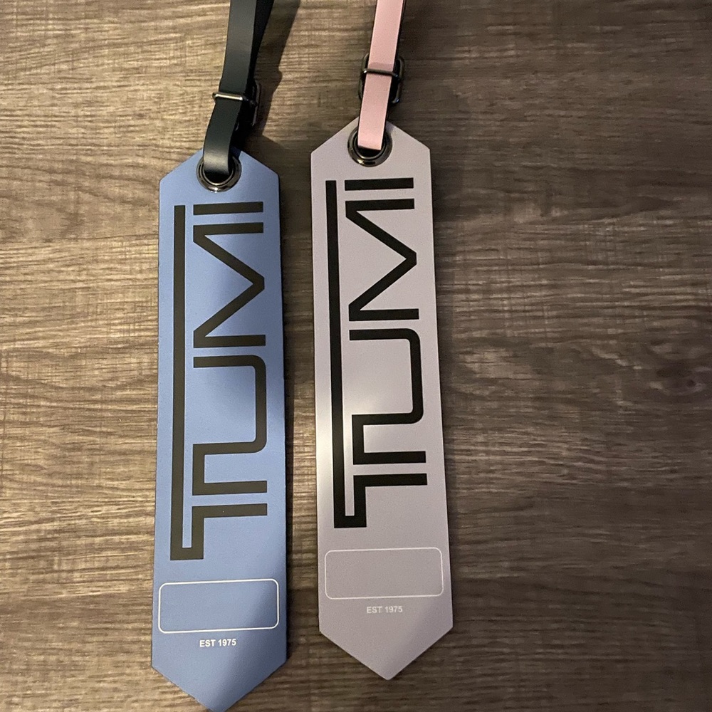 TUMI luggage tags Mr./Mrs. Limited edition set of 2.